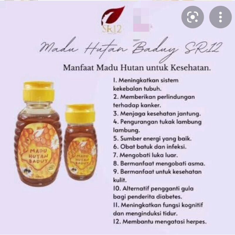 

Madu Hutan Baduy - Madu alami obat herbal BPOM asli 100% ORI