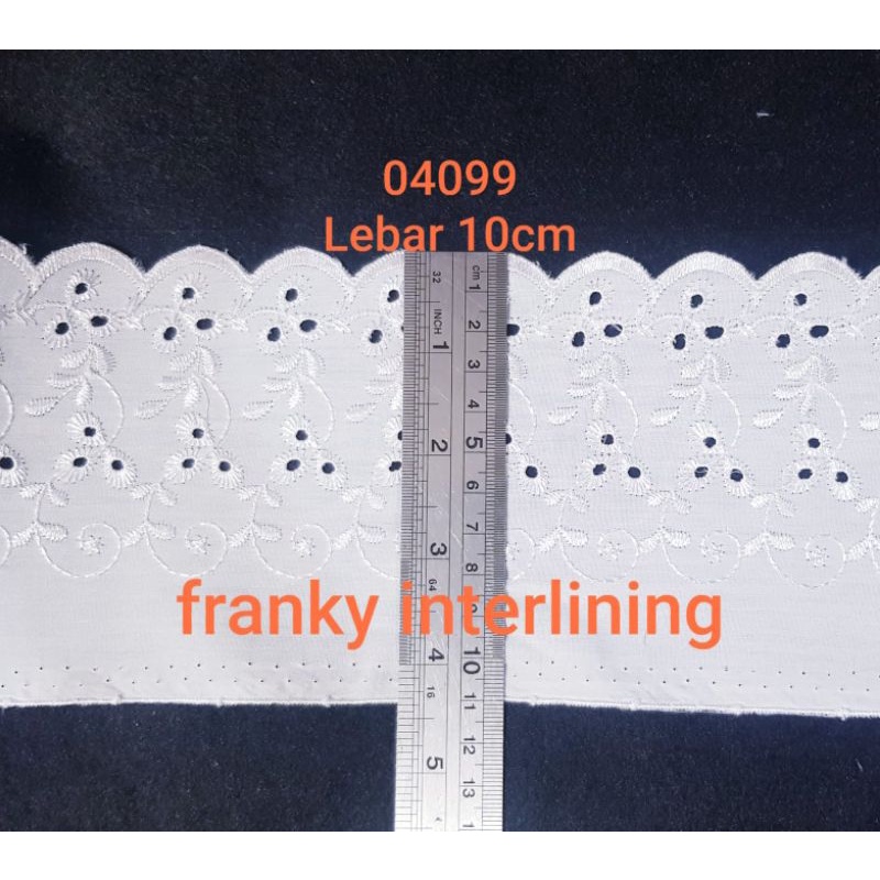 RENDA KATUN 4099 LEBAR 10CM HARGA PER PACK ISI 15YARD (13,5meter)