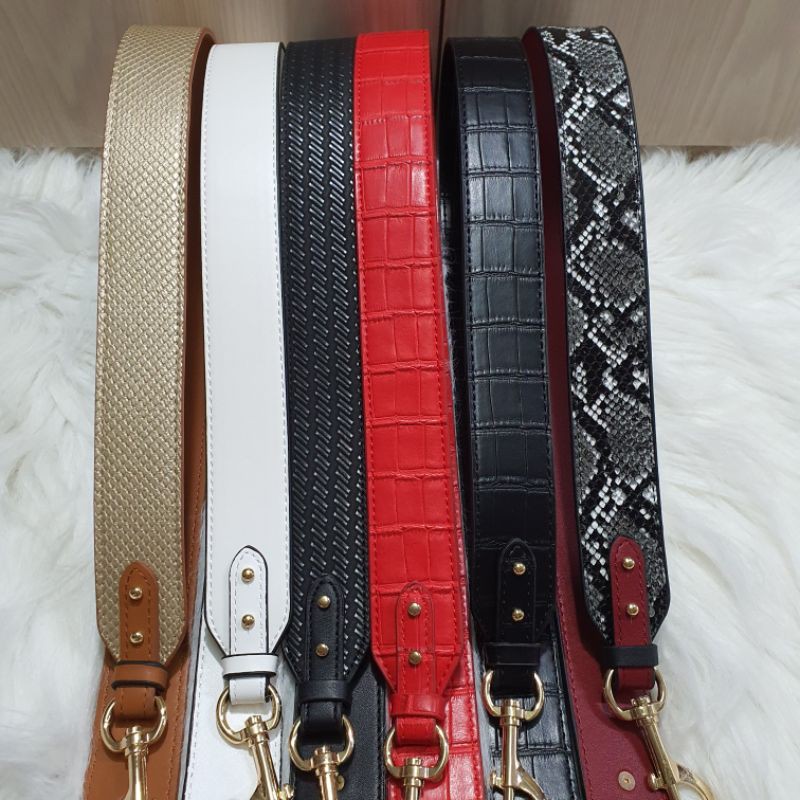 CROCO Grained pu leather bag strap