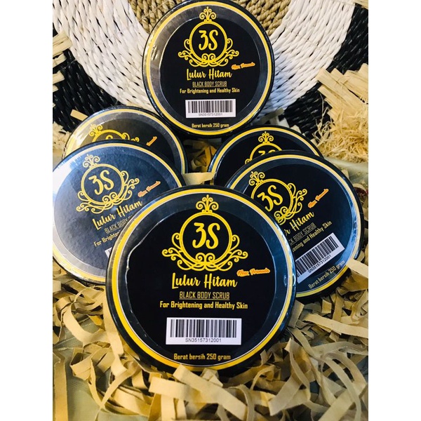 LULUR HITAM 3S | BEDDA LOTONG | PEMUTIH BADAN | MASKER WAJAH | BPOM | BLACK BODY SCRUB | PEMUTIH BAD