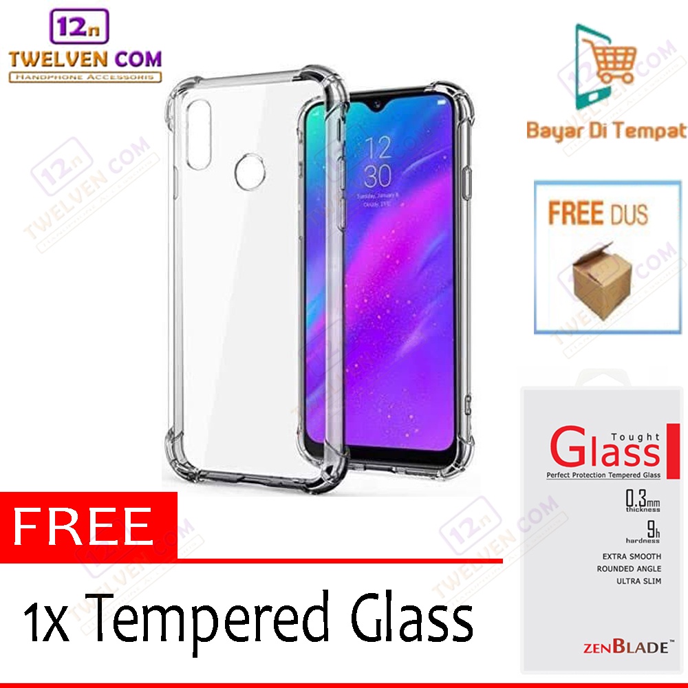 [FLASH SALE] Case Anti Crack Anti Shock Softcase Infinix Smart 4 - Free Tempered Glass