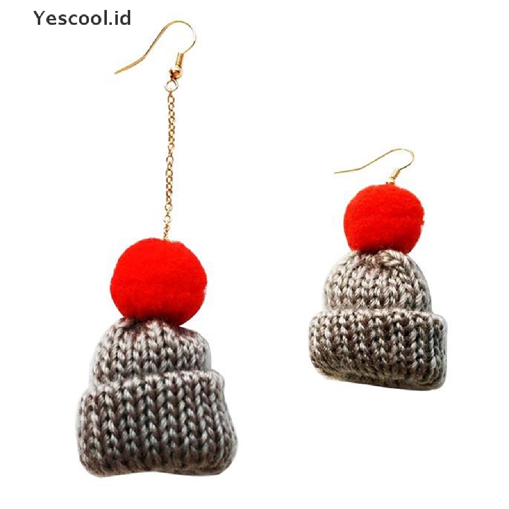 【Yescool】 10Pcs 3.5CM Mixed Woolen Yarn Mini Hat Cap Headwear Garment Doll Craft Materials .