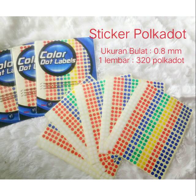 

Sticker Dot - Stiker polkadot - Label Dot - Polkadot - 1 pak isi 5 lb