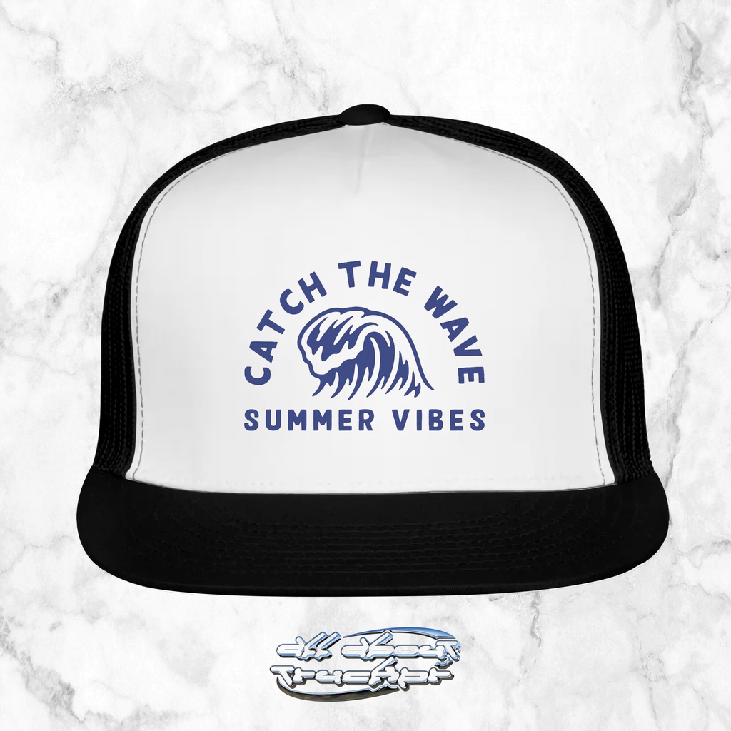 Catch The Waves | Flat Trucker Hat | All About Trucker