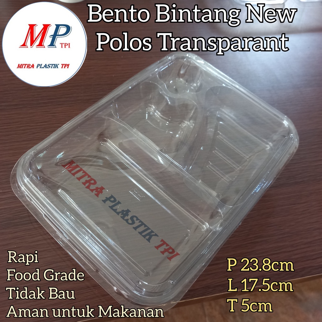 Bento Bintang Bening / Mika Bento Sekat 4
