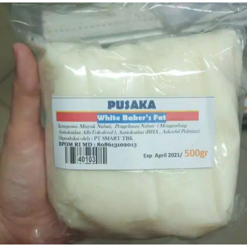 

Pusaka white baker's fat / mentega putih lokal / shortening