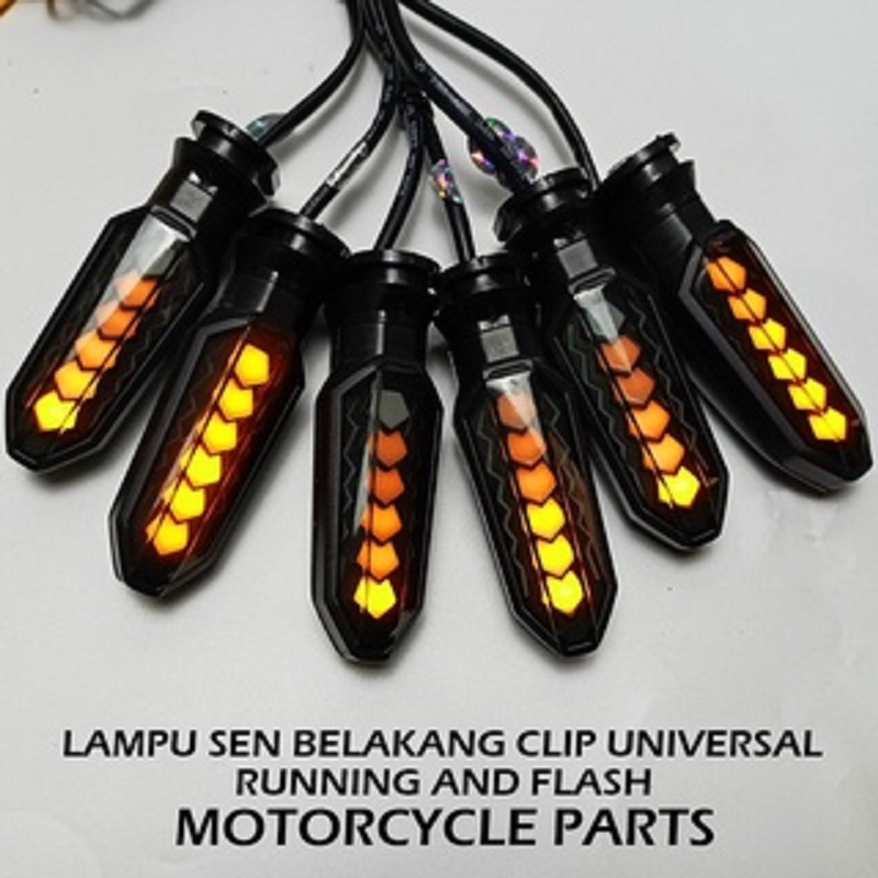 Lampu Sen SEIN Belakang Clip Running 2 in 1 Lampu Sen Motor Vario 160 vario 150 vario 125  Vixion Cbr Ninja Gsx Tiger Nmax Pcx Aerox Dll