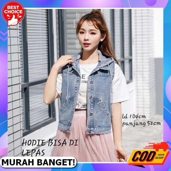 Fish Denim Jaket Jeans Kekinian Jacket Hoodie Outer Levis Hodie Cewek Outwear Wanita Outerwear Jins 