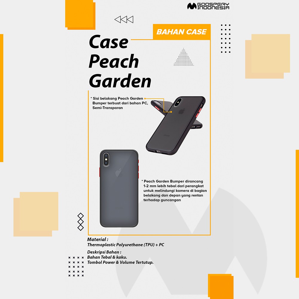 GOOSPERY Samsung Galaxy A51 A515 Peach Garden Bumper Case