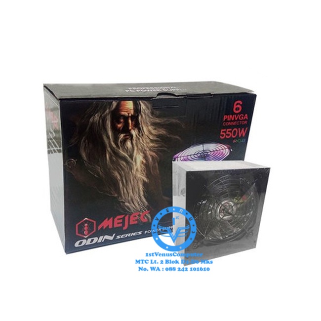 POWER SUPPLY GAMING MEJEC 550W ODIN 6 PIN PSU 550WATT RGB / PSU01-MJC