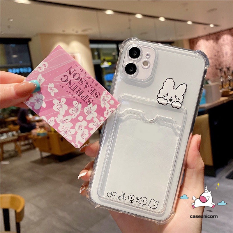 Casing Soft Tpu Case Vivo Y15s Y35 Y02 Y22 Y16 Y22s Y02s Y15A Y12 Y15 Y17 Y20S Y20 Y12S Y20S Y01 Y12A Y11S Y11 Y12i Y21 2021 Y33s Y21S Slot Dompet Motif Kartun Lucu Beruang Kelinci Cover