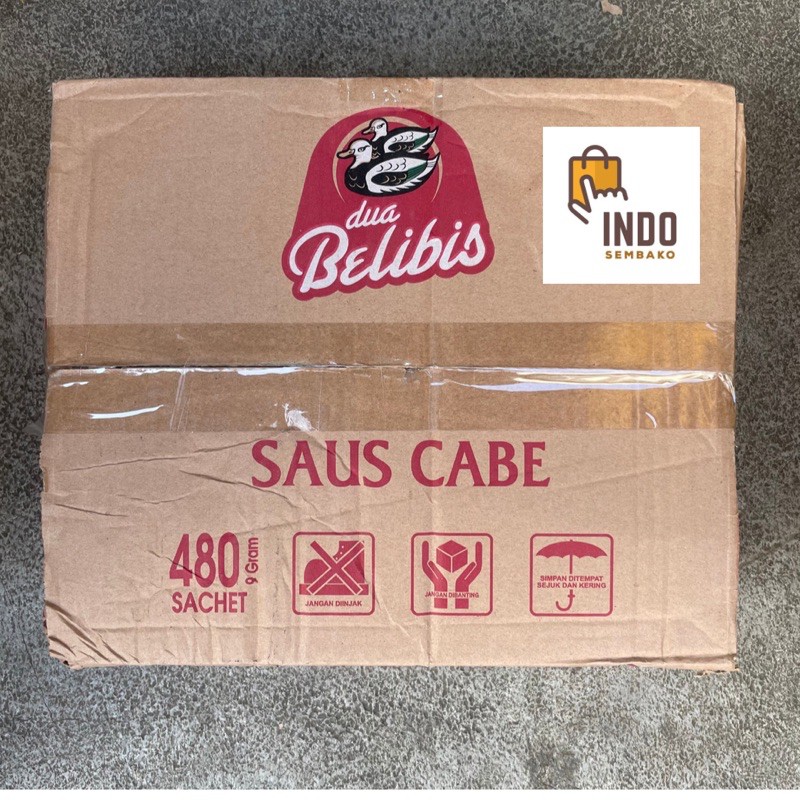 saus cabe dua belibis sachet 9g x 24 / Saus Sambal belibis sachet / Saus cabe belibis