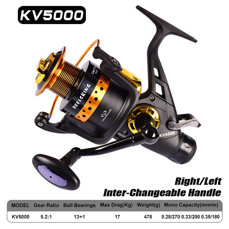 13+1BB Spinning Fishing Reel Gear Ratio 5.2:1 2000-7000 Series Metal Front D xc 