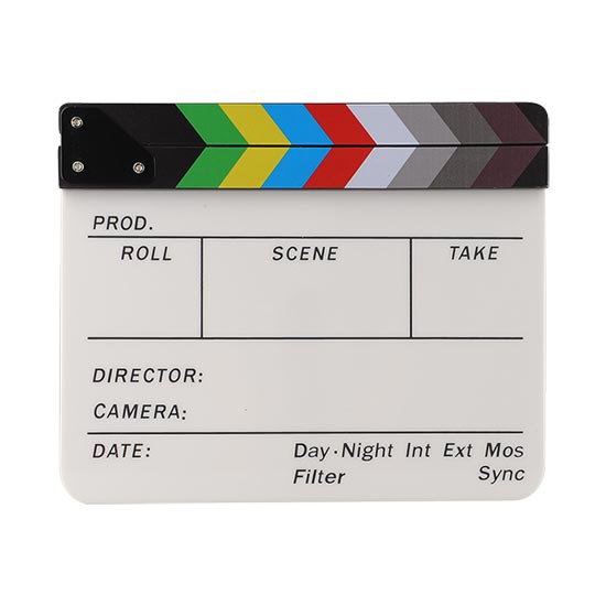 

Clapperboard acrylic white + spidol