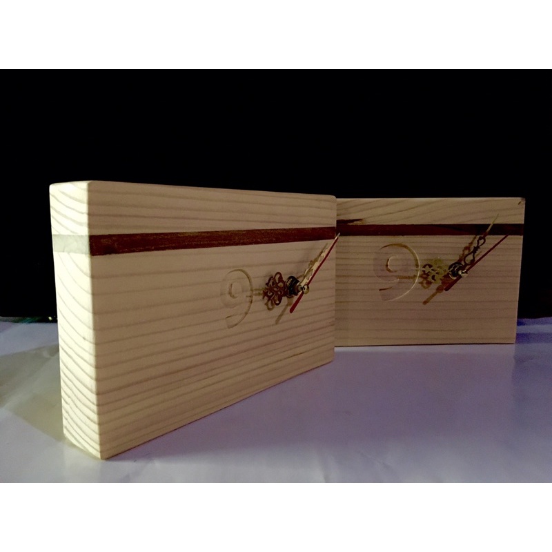 jam meja / wooden table clock / jam kayu jati belanda custom