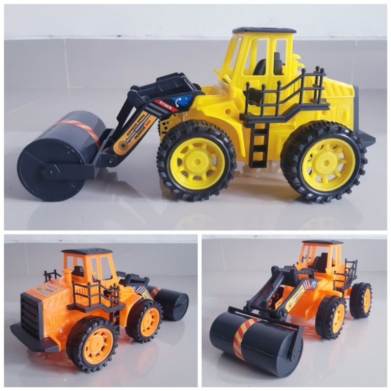 Mainan Truk Road Roller Edukasi - Mobil Mesin Giling Kontruksi Anak