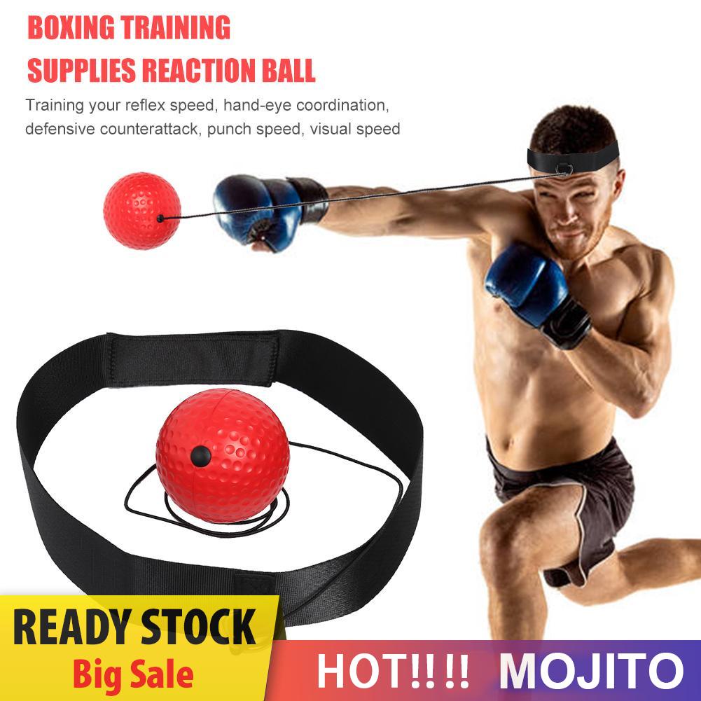 MOJITO Head-mounted Boxing Reflex Speed Ball Boxing Training Equipment (Red Ball)