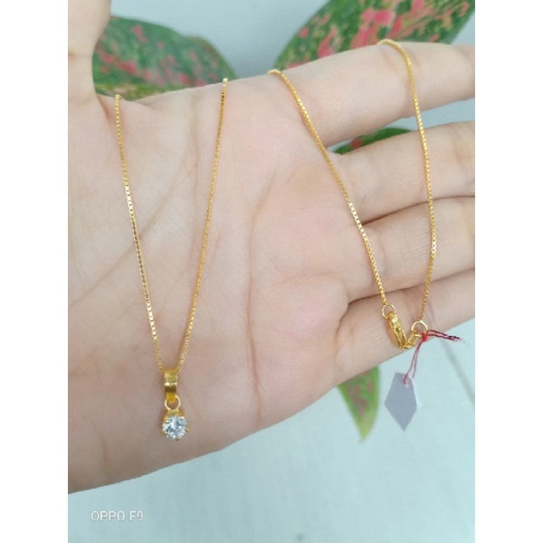 kalung rantai italy  perak asli 925 di lapisi emas 22karat
