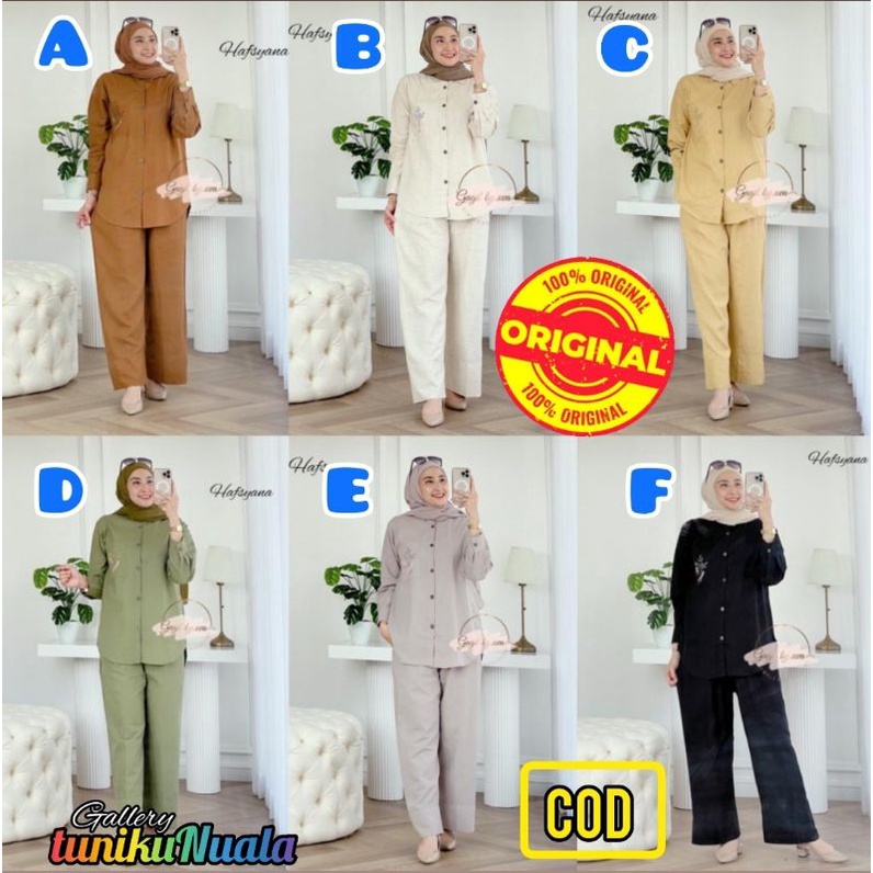 PAKAIAN SETELAN SET SETCEL PREMIUM HAFSYANA PREMIUM ORIGINAL GAGIL BY OVA