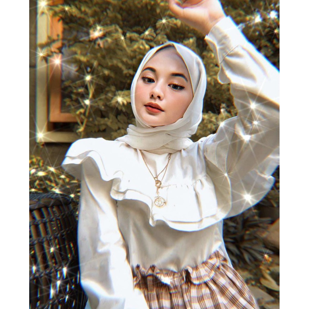 VS - NARINA BLOUSE BASIC SHIRT TOP RUFFLE HITS FASHION OOTD SELEBGRAM WANITA