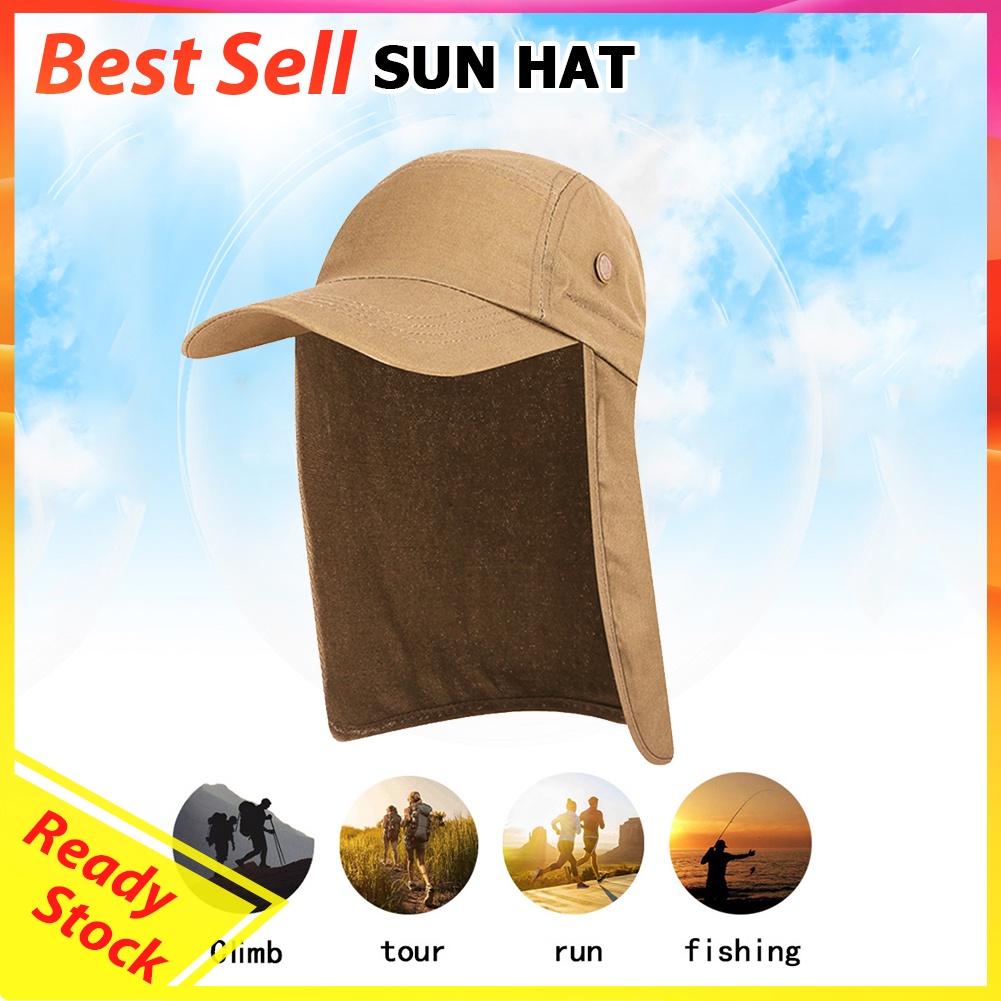 Unisex Fishing Hat Sun Visor Cap Sun Protection with Ear Neck Flap Cover