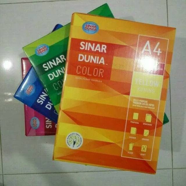 Kertas warna Sidu A4 70 gram