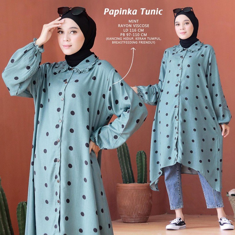 PAPINKA TUNIK RAYON POLKADOT