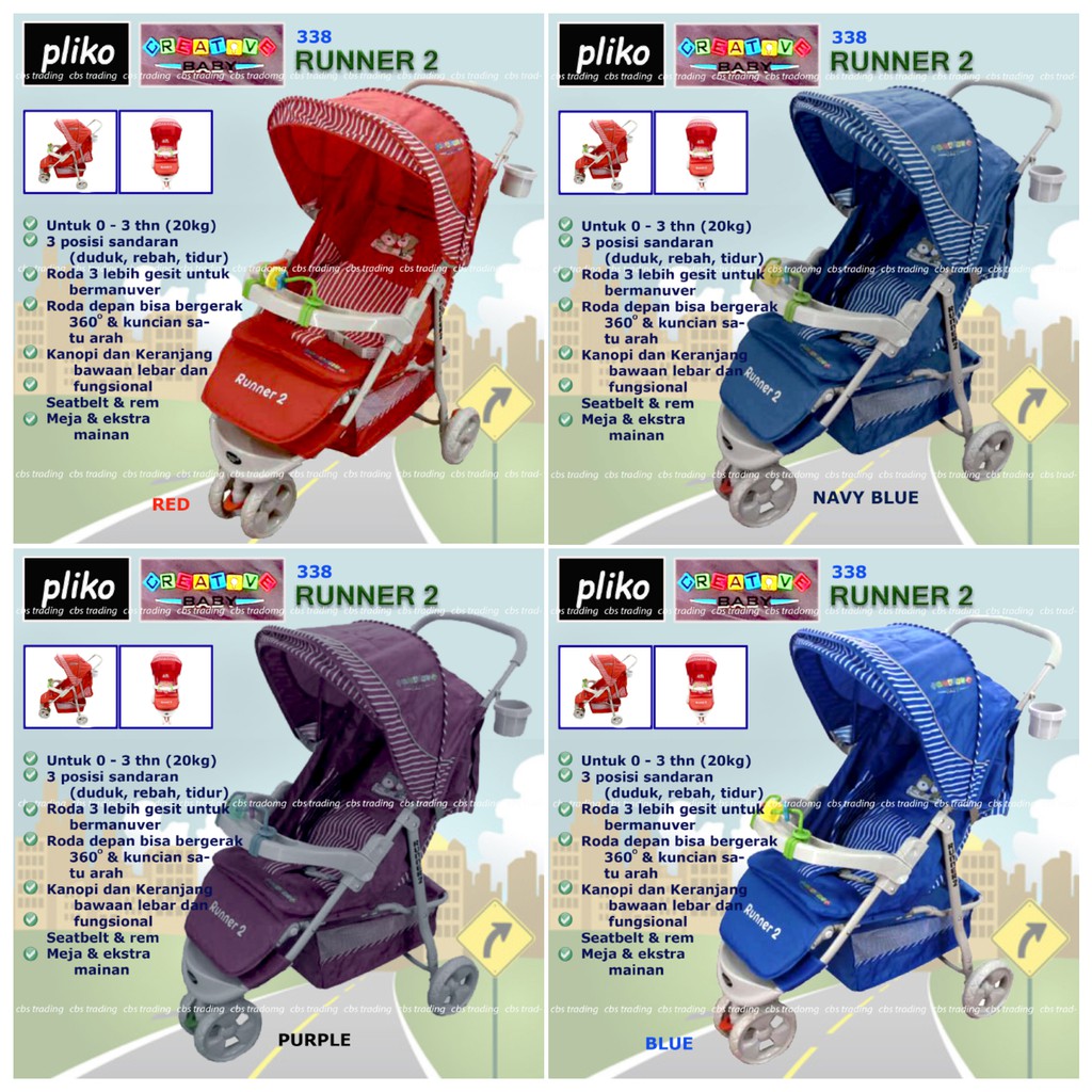 Kereta bayi Creative Stroller Runner 2 