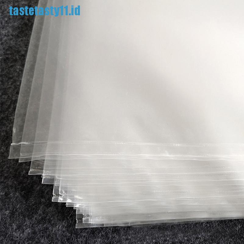 (Tay) 50pcs Sleeve Luar Bahan Pvc Tebal Resealable Untuk Record Player Lp 10 &quot;7&quot; 12 &quot;