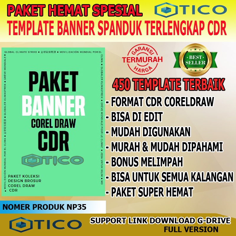 Paket Paket Template Desain Spanduk Banner Design Siap Edit Format CDR Usaha Percetakan Multimedia Termurah Terlaris NP35