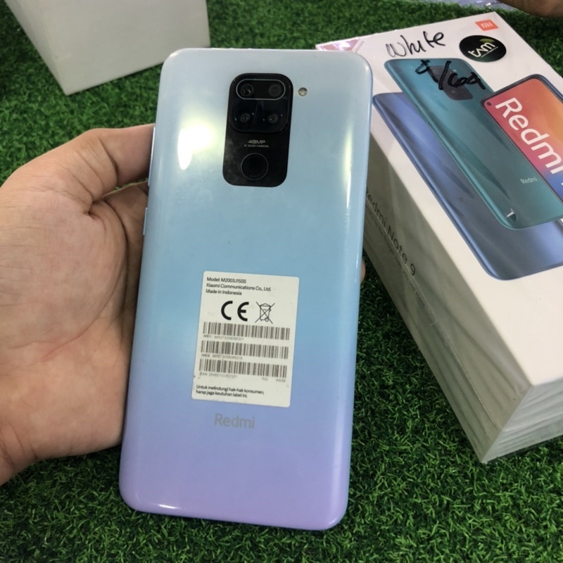 Redmi note 9 4/64 Second Resmi Fullset