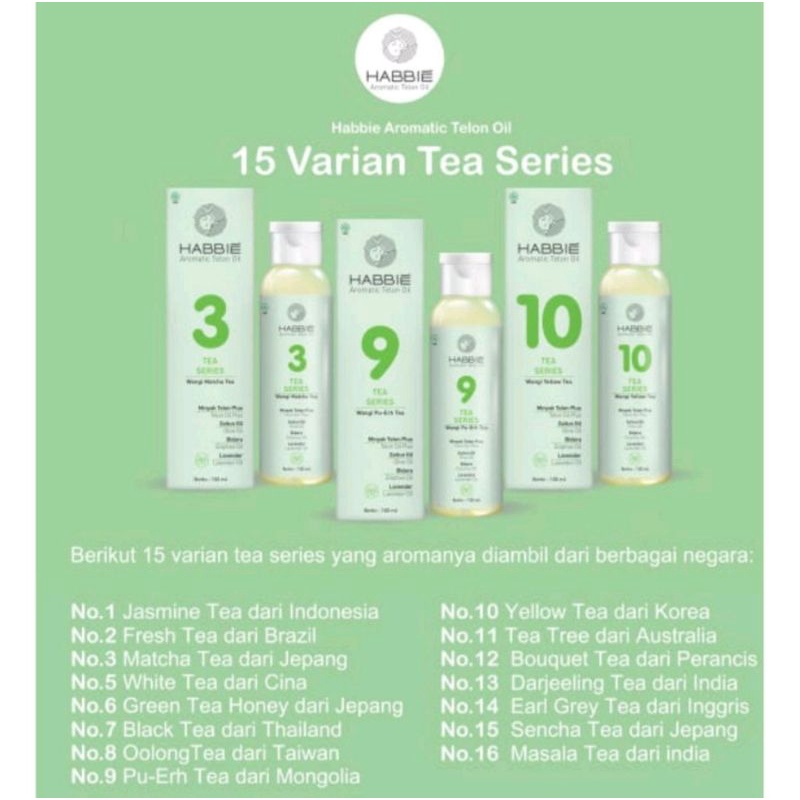 Habbie Minyak Aromatic Telon Oil Tea Series 100 ml - Minyak Telon Bayi &amp; Anak