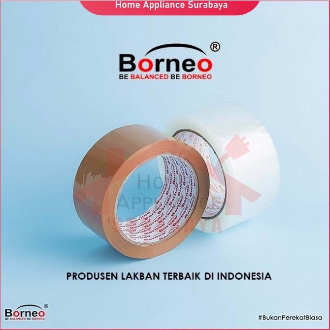 

DISKON!!! Lakban Isolasi BENING / COKLAT BORNEO TAPE 48mm x 90 Yard / 90Yard