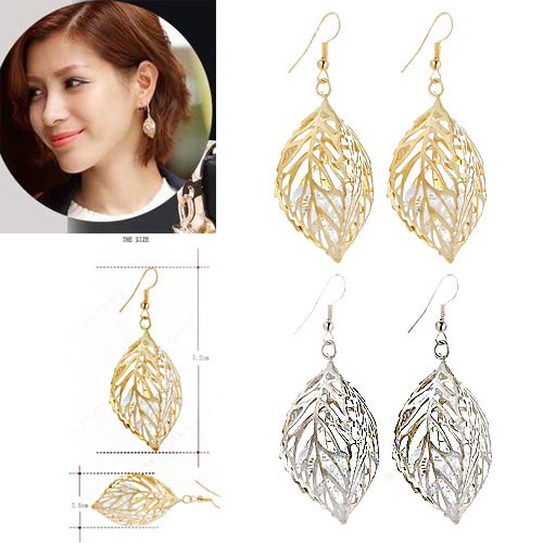 Anting Hooks Wanita Kekinian Ala Korea Model Daun 242