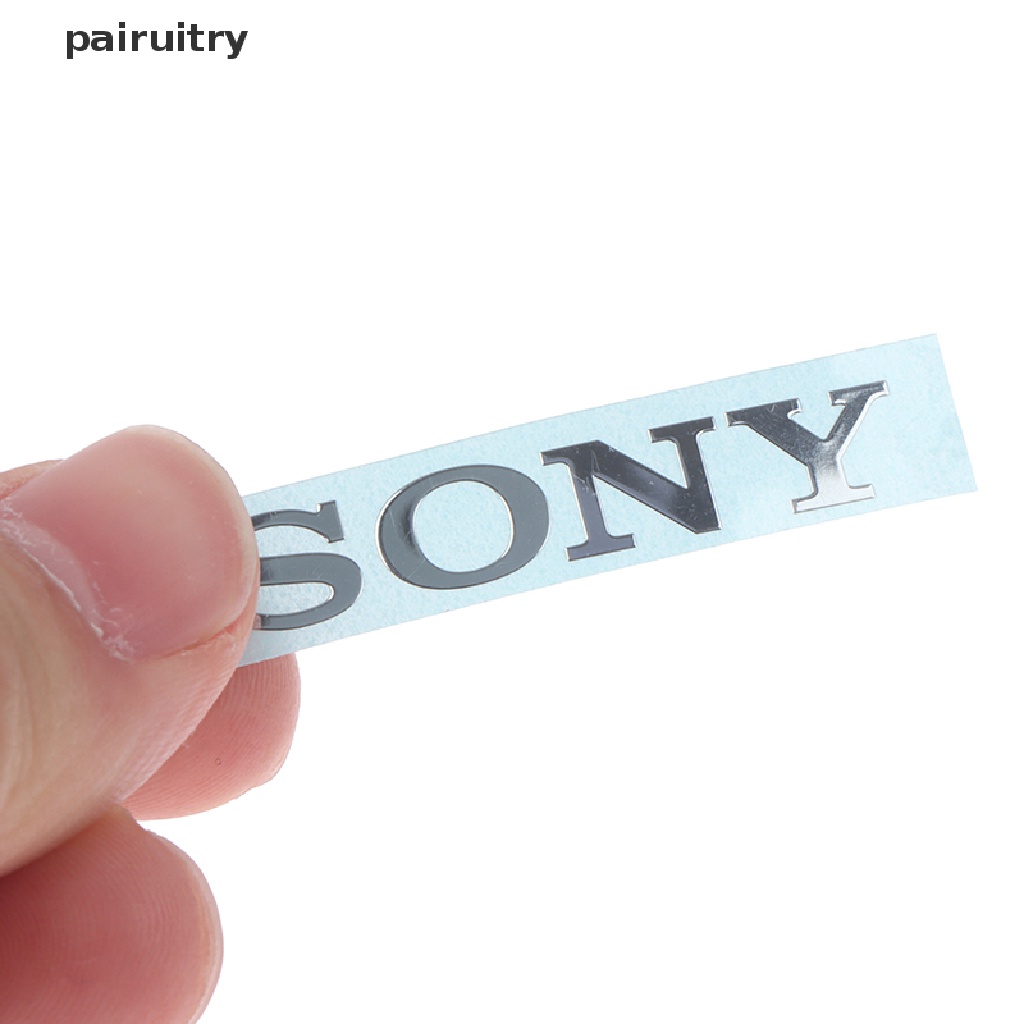 Stiker Logo Kamera Audio Ponsel Komputer Bahan Logam Warna Silver Untuk SONY