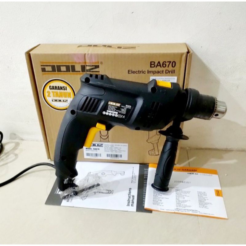 Mesin Bor Tembok Doliz BA670 13mm Impact Drill Doliz Bor Listrik