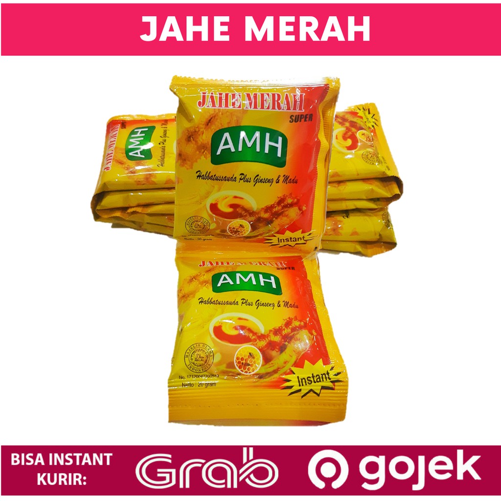 

Jahe Merah & Susu Jahe Super AMH Amanah Kemasan Baru BPOM 12 Sachet