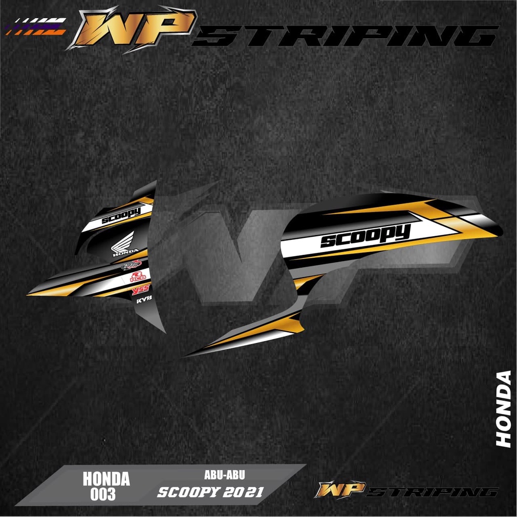 STIKER STRIPING SCOOPY NEW 2021 / STICKER VARIASI LIST SKOTLET MOTOR HONDA SCOOPY NEW 2021 / 003