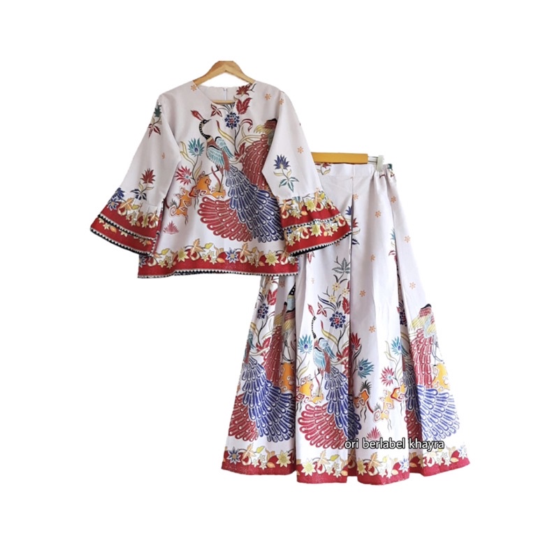 SETELAN BATIK MERAK - BATIK MERAK - BLOUSE BATIK WANITA - ROK BATIK - BATIK JUMBO - BATIK SET ATASAN