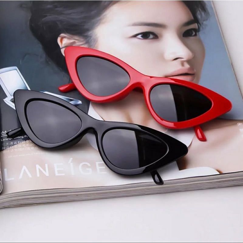 Kastamanwatch - KACAMATA CAT EYE SEGITIGA FASHION SUNGLASSES WANITA MATA KUCING