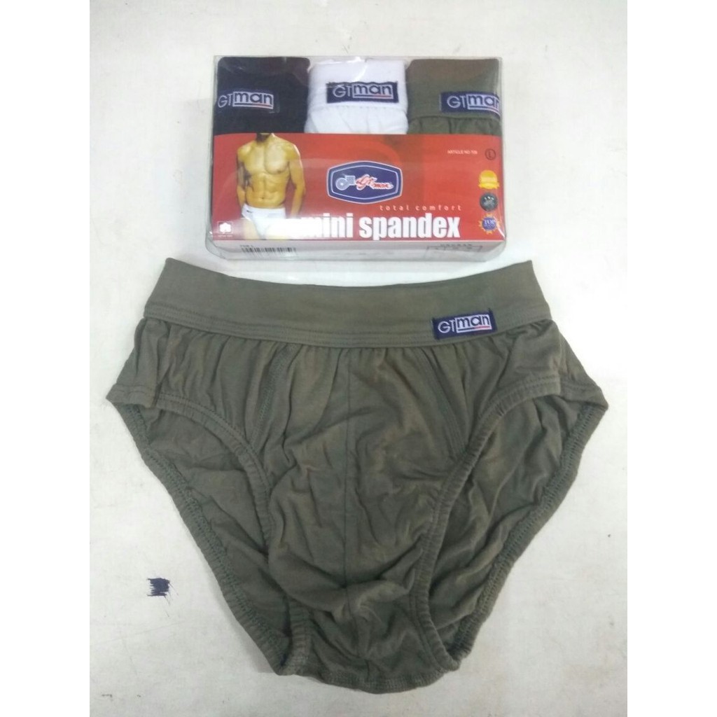 Celana Dalam GTman 708 Mini Spandex | CD GT man Laki Laki Dewasa | Pakaian Dalam Pria | Sguna 3 Pcs