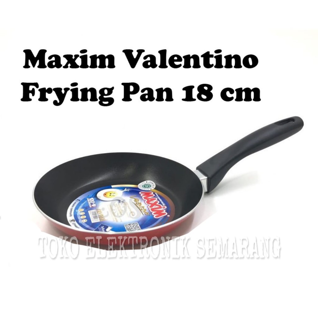 MAXIM VALENTINO 18 CM / 20 CM / 22 CM / 24 CM / 26 CM FRYPAN WAJAN PENGGORENGAN TEFLON ANTI LENGKET