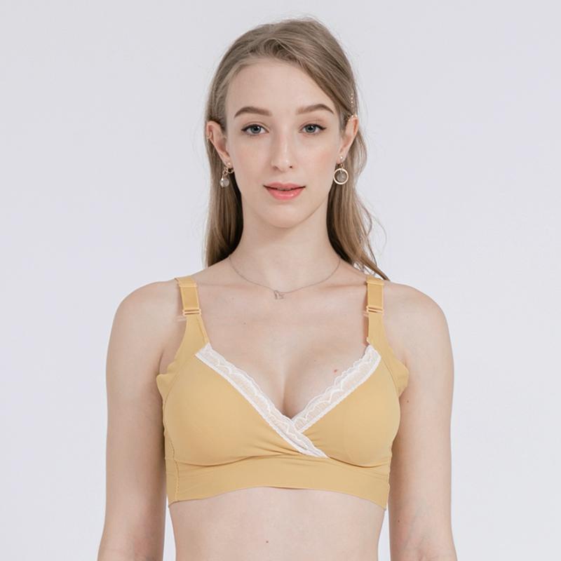 Bra Menyusui & Hamil | MOOIMOM Extra Soft Crossover Nursing Bra-Yellow