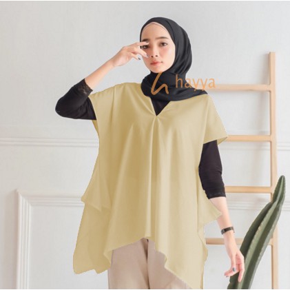 HAYYA - BLOUSE OUTER KALILA COKLAT SUSU