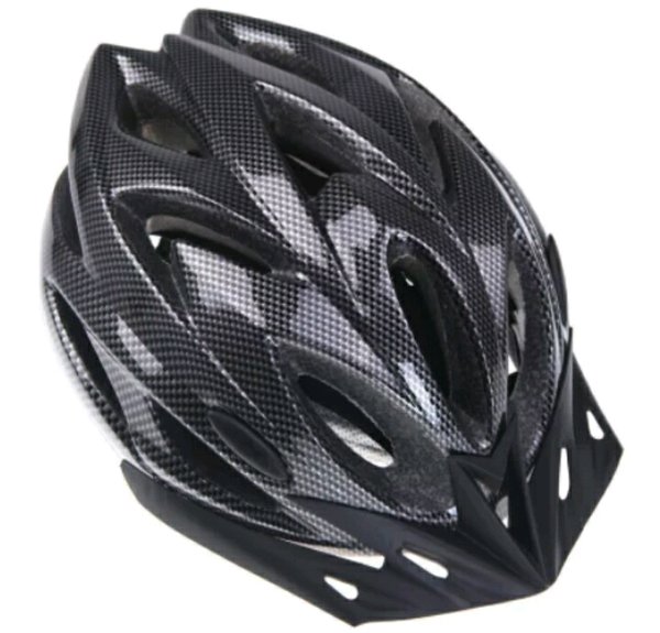 HELM SEPEDA VISOR motif CARBON Gunung XC MTB gowes helmet no lixada