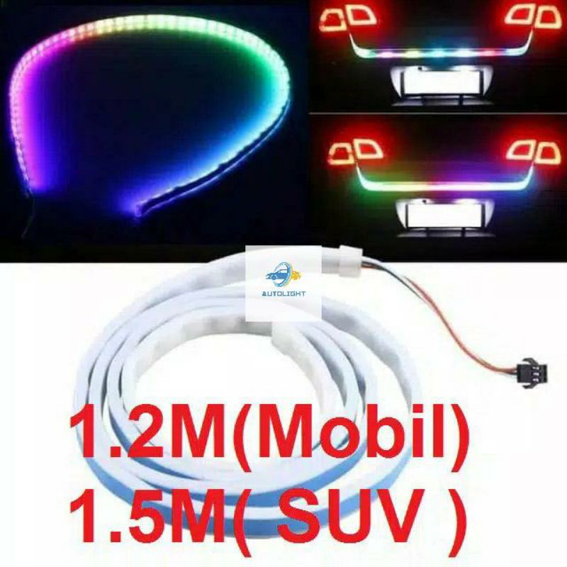 Lampu Strip DRL RGB 12V TAIL LED Lampu Bagasi Pintu Belakan Mobil Stop Sein Signal