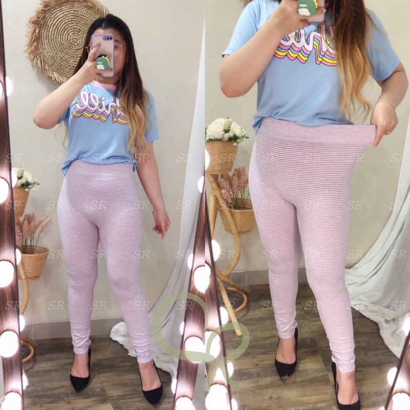 Celana Legging Panjang Wanita Import Pastel Cantik Katun Korea Melar Jumbo