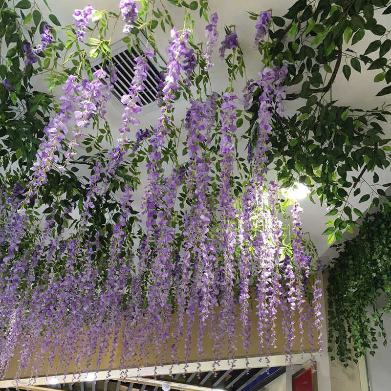 Dekorasi Tambahan Bunga Artificial Hias Plastik Dekorasi Model Wisteria