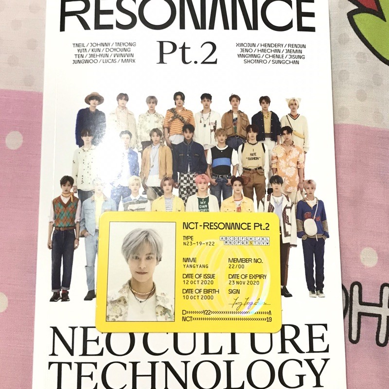 [READYSTOCK INA] OFFICIAL ACC CARD ID CARD NCT TAEIL YANGYANG