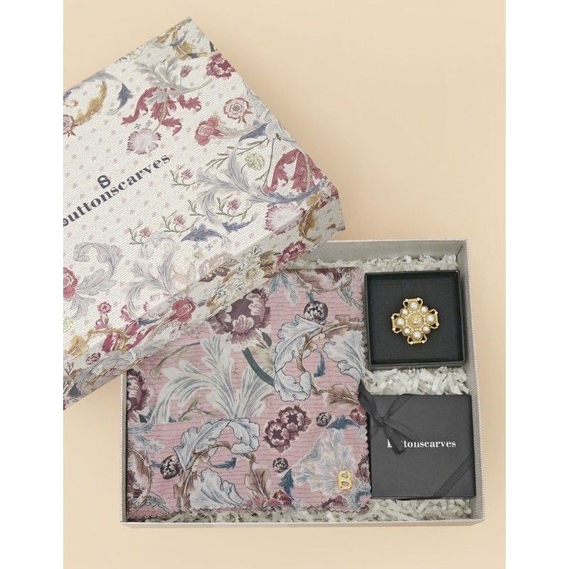 buttonscarves royale series pink preloved